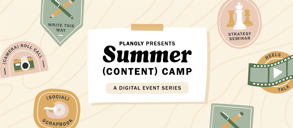 PLANOLY Presents - Summer Content Camp -General Email Banner