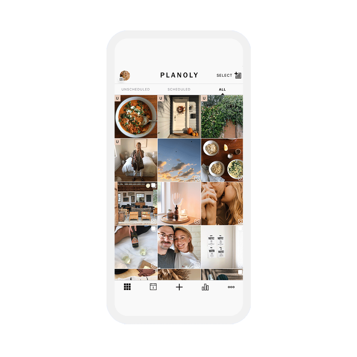 Import a placeholder for IGTV & Reels to keep your PLANOLY grid updated