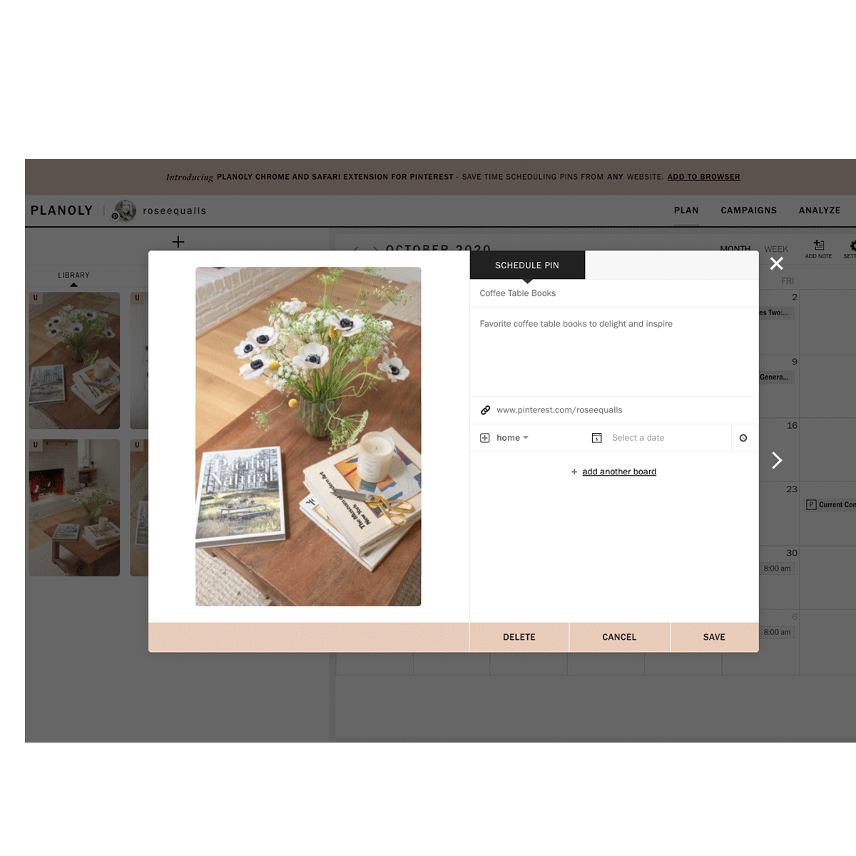Pin Planner now has Quick Schedule when scheduling Pins