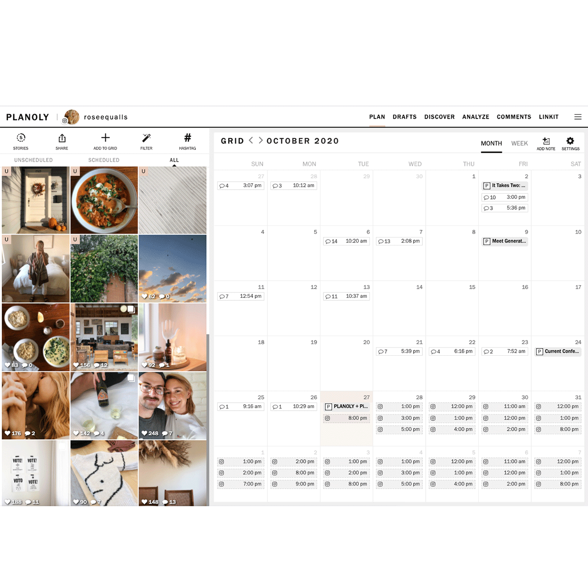 Swap grid posts and stories easily on your planoly grid